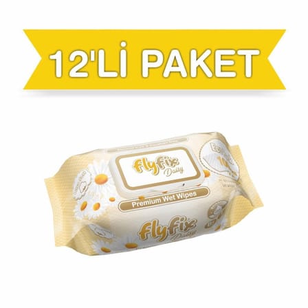 FLYFİX DAISY PAPATYA KOKULU ISLAK HAVLU 100 ADET X 12 PAKET