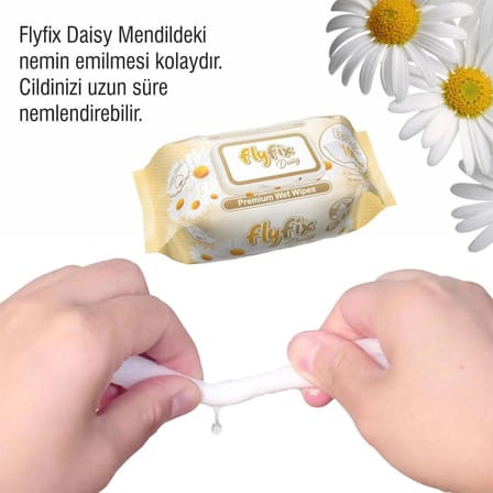 FLYFİX DAISY PAPATYA KOKULU ISLAK HAVLU 100 ADET X 12 PAKET