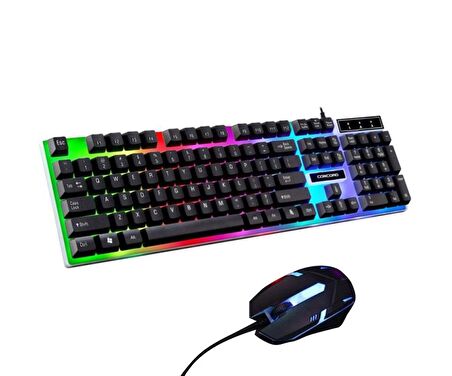 Oyunculara Özel RGB Mekanik Hissi Oyuncu Klavyesi Klavye+Mouse C56