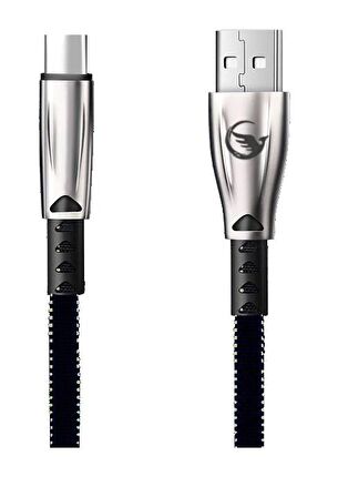 Sprange T-Viola Type-C Usb Metal Başlık 1Mt Şarj ve Data Kablosu 