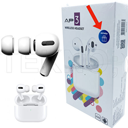 Airpods Pro Kulaklık + Kılıf Hediye Concord AP3 (Beyaz)