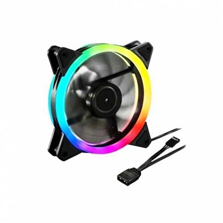 Concord C892 RGB Gökkuşağı Renkli 12cm Soğutucu PC Kasa Fanı