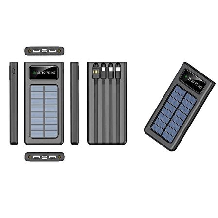 Sprange SRP22 Solar Güneş Enerji Panelli Dahili Kablolu 20.000 mAh Powerbank 