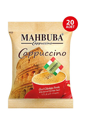 Mahbuba Çikolata Soslu Bol Köpüklü Granule Cappuccino Hazır Kahve 20x25gr
