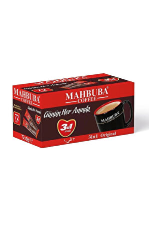 Mahbuba 3ü1 Arada 72x9gr Mini Küçük Boy Ikramlık Otobüs Hazır Kahve Kutu