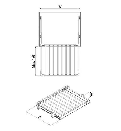 Starax 6202 Gri Pantolonluk Yan Ray Alüminyum Kapak