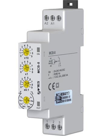 Entes MCB-8 Zaman Rölesi Otomasyon Malzemeleri Hassas Ayarlı 24/240 VAC/DC Giriş Tipi