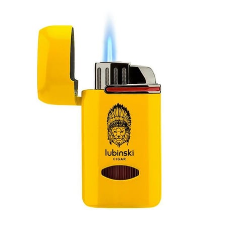 Lubinski Lion Kapaklı Delicili Tek Torch Puro Çakmağı Gunmetal LB-106