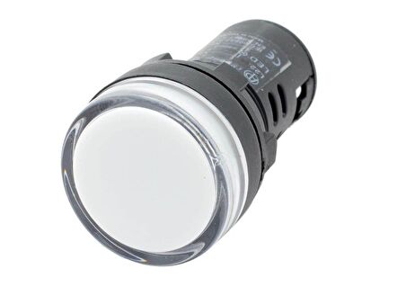 Mutlusan 22 Mm Ledli Sinyal Lambası Beyaz 220v