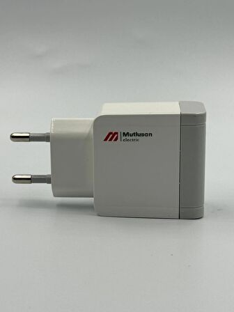MUTLUSAN USB+TYPE-C FİŞ ADAPTÖR 2,4A