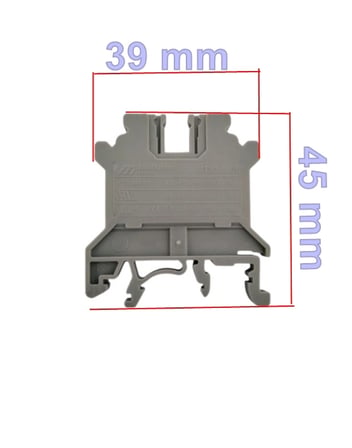 MUTLUSAN 2.5mm GRİ Ray Klemens Vidalı Tip 1000v 24A MTS2.5UN