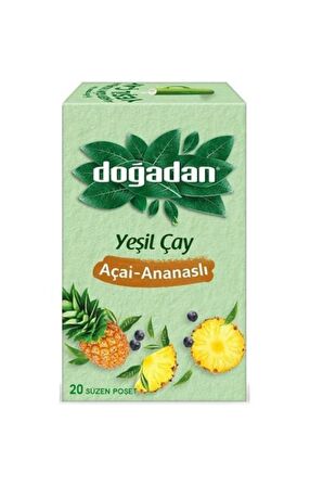 Doğadan Açai Ananaslı Bardak Poşet Yeşil Çay 34 gr 20'li 