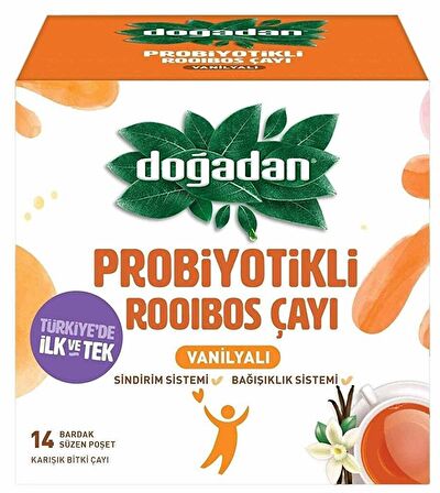 Doğadan Vanilyalı Probiyotikli Bardak Poşet Bitki Çayı 26 gr 14'lü 