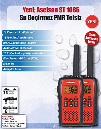 Aselsan ST-1085 PMR İKİLİ EL TELSİZİ