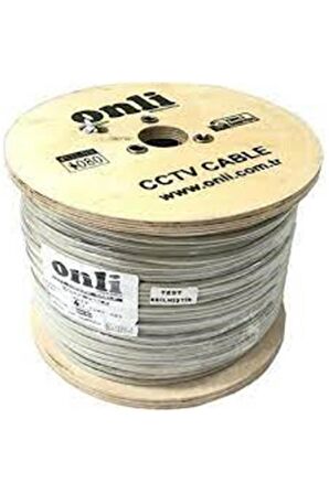 Onli 5001 2+1 1x0,50 mini Coax 2x0,50mm 500 metre CCTV Kamera Kablosu