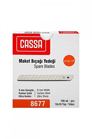 Maket Bıçağı Yedeği 9mm 100Ad