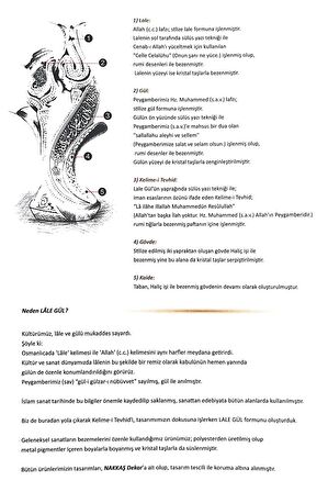 Lalegül Kelime-i Tevhidli Biblo (Orta Boy) Sarı
