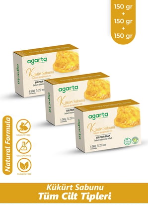 Agarta 3 Adet Leke Ve Kaşıntılar Kükürt Sabunu 150 gr