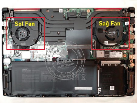 Asus ROG Strix GL703V GL703VD GL703VM Notebok VGA-GPU-CPU Fanı / 1 Adet