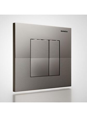 Sanica Rezervuar Kumanda Paneli Mat Krom P03 - 21x18 cm