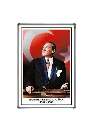 PANDA ATATÜRK PORTRESİ MDF ÇERÇEVE 35X50