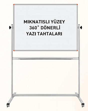Panda Mıknatıslı Yüzey 360° Dönerli Tekerlekli Yazı Tahtası PAN 570 Beyaz 90x120