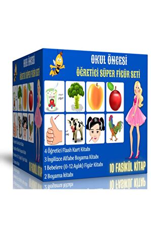 Okul Öncesi Öğretici Süper Figür Seti (10 Fasikül Kitap)