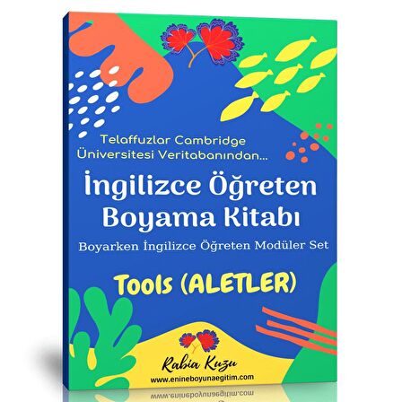 İngilizce Öğreten Boyama Kitabı (Tools Aletler)