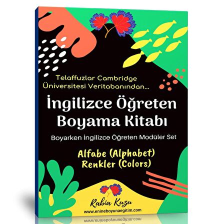 İngilizce Öğreten Boyama Kitabı (Alfabe ve Renkler)