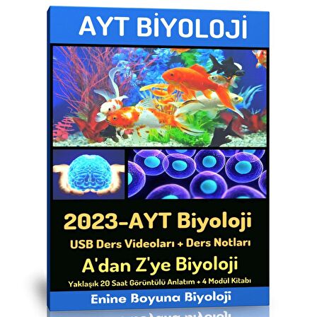 2023 AYT Biyoloji Modüler Kitap Seti ve USB Biyoloji Ders Videoları