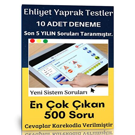 10'lu Ehliyet Deneme Sınav Seti (Çıkacak Sorular)