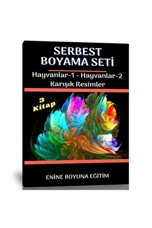 Çocuklar Için Serbest Boyama Kitap Seti (3 Kitap)