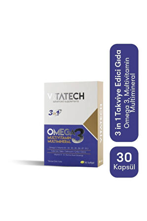 Vitatech Omega 3 Multivitamin Ve Mineral Ginseng 30 Kapsül