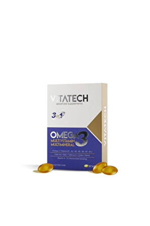 Vitatech Omega 3 Multivitamin Ve Mineral Ginseng 30 Kapsül