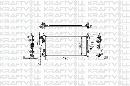 Fiat Motor Su Radyatoru Boxer III Jumper III Ducato III 2006> Klimalı (780*368*34) Brazıng - Kraftvoll 08040085