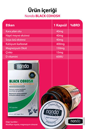 Black Cohosh 30 Kapsül