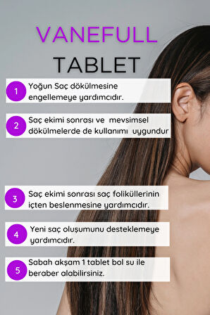 Vanederm Vanefull Saç ve Tırnak için Gıda Takviyesi 60 Tablet