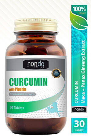 Curcumin Zerdaçal Ekstresi 30 Kapsül (KURKUMİN, PİPERİN)