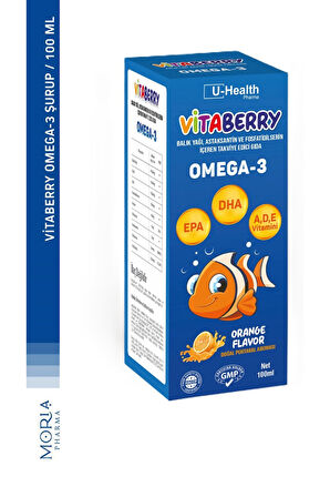 VİTABERRY BALIK YAĞI, ASTAKSANTİN VE FOSFATİDİLSERİN İÇEREN TAKVİYE EDİCİ GIDA 100 ML