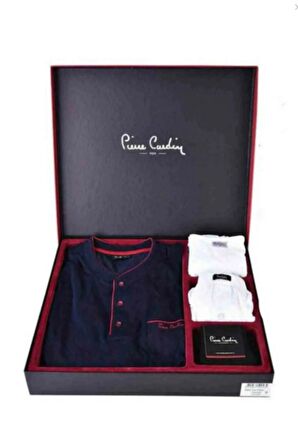 Damat Çeyiz Lacivert Pijama Çamaşır Set Takım 2000