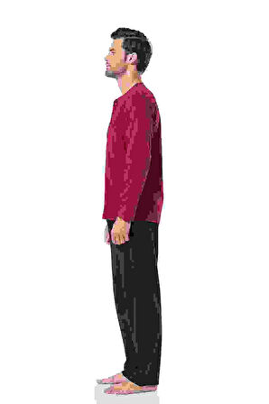 Pierre Cardin Erkek Pijama Takımı 5454 Bordo