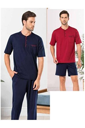 Erkek Penye Çeyizlik Kutulu Pijama Setti 3'lü