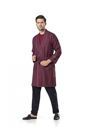 Erkek Damat Çeyizlik 5li Penye Robdöşambr Pijama Takımı