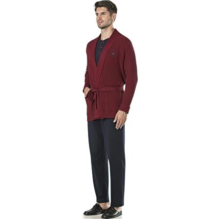 Pierre Cardin 5595 Çeyizlik Triko Ropdöşambır ve Pijamalı 5'li Set Takım Lacivert