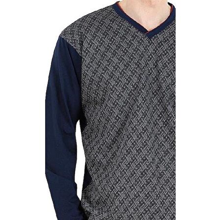 PİERRE CARDİN 6023 ERKEK JAKARLI PİJAMA TAKIMI