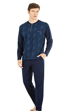 PİERRE CARDİN 6026 ERKEK JAKARLI PİJAMA TAKIMI