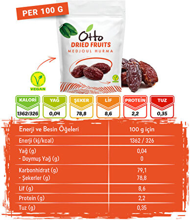 Otto Dried Fruits Vegan Medjoul Hurma 150 g