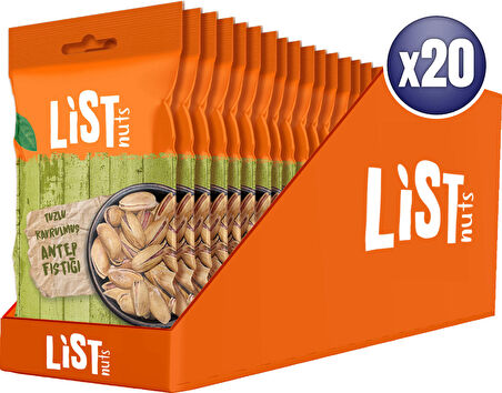 List Nuts Tuzlu Kavrulmuş Antep Fıstığı 20 x 40 g