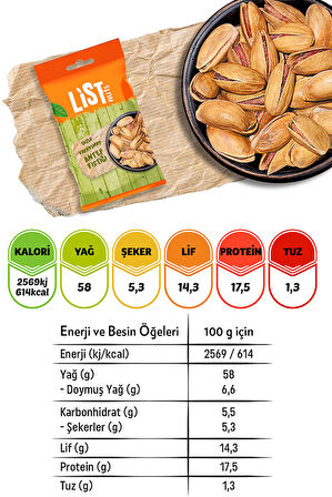 List Nuts Tuzlu Kavrulmuş Antep Fıstığı 20 x 40 g