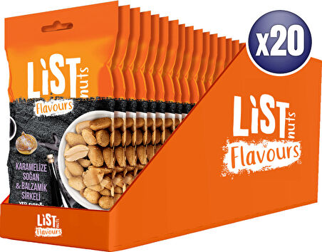 List Flavours Karamelize Soğan & Balzamik Sirkeli Yer Fıstığı 20 x 30 g